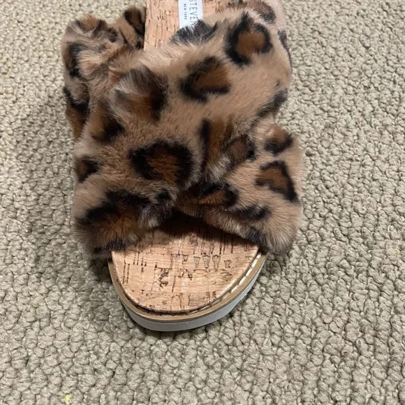 NEW Steven NEW YORK BY STEVE MADDEN leopard print sandals SLIP ON CADO SIZE 7.5 - Picture 8 of 9